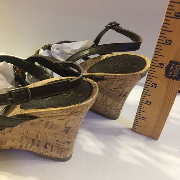Unlisted Sandals Strappy Caged Womens 7.5 M Wedge Brown Vegan NWT - Picture 11 of 13